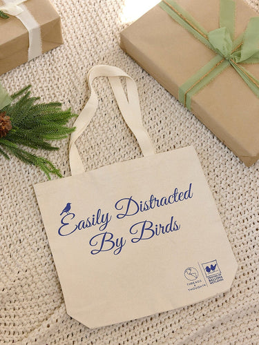 Easily Distracted by Birds Tote Threads 4 Thought 