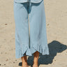 Akela Denim Terry Ruffle Capri Pant Womens Bottoms Pants Threads 4 Thought 
