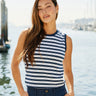 Emilia Stripe Eco Jersey Tank Womens Tops Tanks Threads 4 Thought 