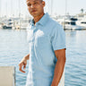 Dorian Mineral Wash Jersey Short Sleeve Button-Down Mens Tops Tshirt Short Threads 4 Thought 