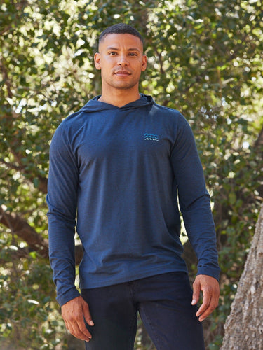 Triblend Embroidery Hoodie Tee Mens Tops Tshirt Long Threads 4 Thought