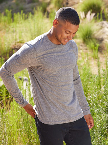 Tucker Triblend Long Sleeve Crew Mens Tops Tshirt Long Threads 4 Thought