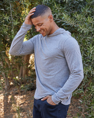 Dane Triblend Long Sleeve T-Shirt Hoodie – Threads Thought