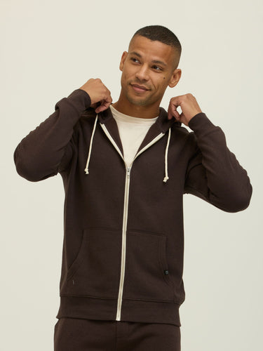 Triblend Fleece Zip Hoodie Mens Outerwear Sweatshirt Threads 4 Thought 