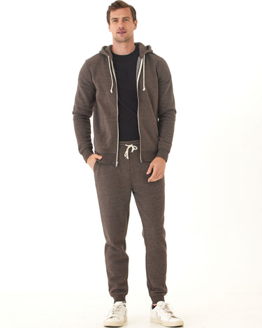 Triblend Zip Fleece Hoodie Mens Outerwear Sweatshirt Threads 4 Thought 