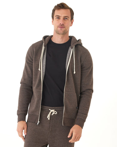 Triblend Zip Fleece Hoodie Mens Outerwear Sweatshirt Threads 4 Thought 