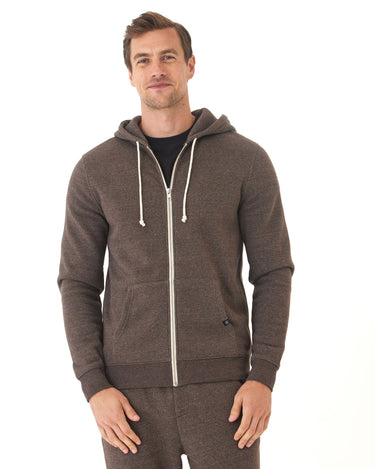 Triblend Zip Fleece Hoodie Mens Outerwear Sweatshirt Threads 4 Thought 