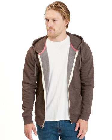 Triblend Fleece Zip Hoodie Mens Outerwear Sweatshirt Threads 4 Thought 