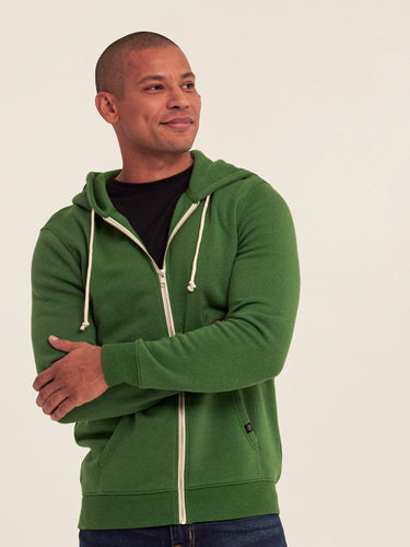 Triblend Zip Fleece Hoodie Mens Outerwear Sweatshirt Threads 4 Thought 