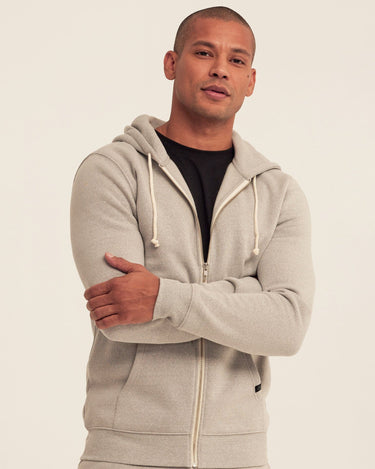 Triblend Zip Fleece Hoodie Mens Outerwear Sweatshirt Threads 4 Thought 