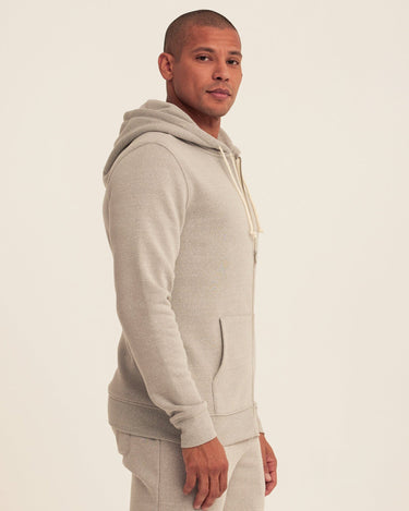 Triblend Zip Fleece Hoodie Mens Outerwear Sweatshirt Threads 4 Thought 