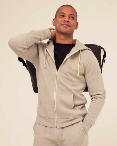 Triblend Zip Fleece Hoodie Mens Outerwear Sweatshirt Threads 4 Thought 