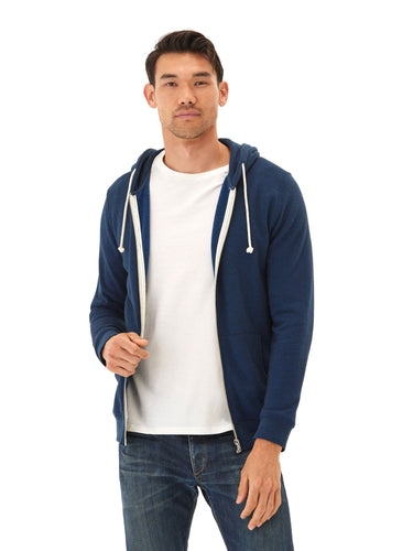 Triblend Zip Fleece Hoodie Mens Outerwear Sweatshirt Threads 4 Thought 