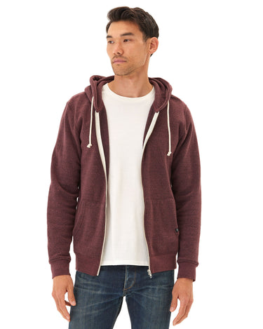 Triblend Zip Fleece Hoodie Mens Outerwear Sweatshirt Threads 4 Thought 