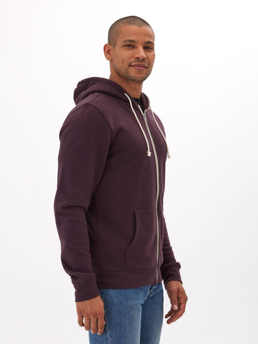 Triblend Fleece Zip Hoodie Womens Outerwear Sweatshirt Threads 4 Thought 
