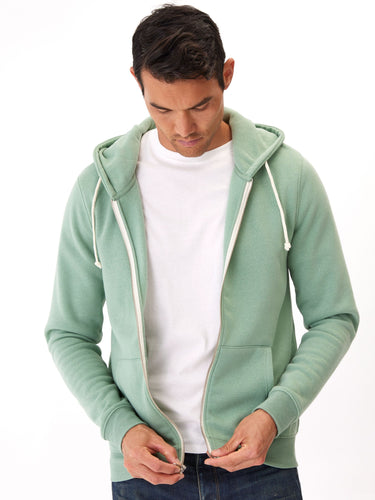 Triblend Zip Fleece Hoodie Mens Outerwear Sweatshirt Threads 4 Thought 