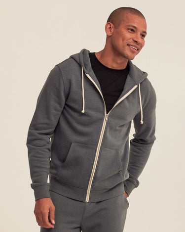 Triblend Zip Fleece Hoodie Mens Outerwear Sweatshirt Threads 4 Thought 