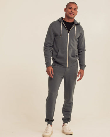 Triblend Zip Fleece Hoodie Mens Outerwear Sweatshirt Threads 4 Thought 