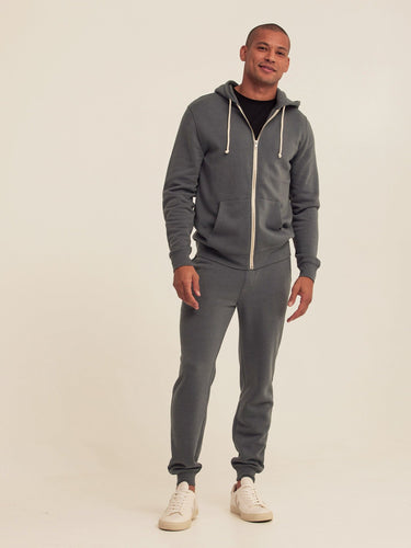 Triblend Zip Fleece Hoodie Mens Outerwear Sweatshirt Threads 4 Thought 