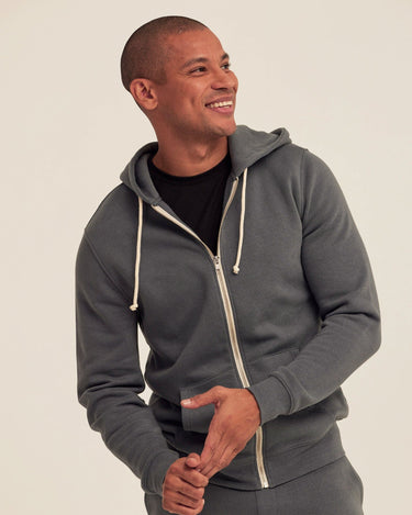 Triblend Zip Fleece Hoodie Mens Outerwear Sweatshirt Threads 4 Thought 