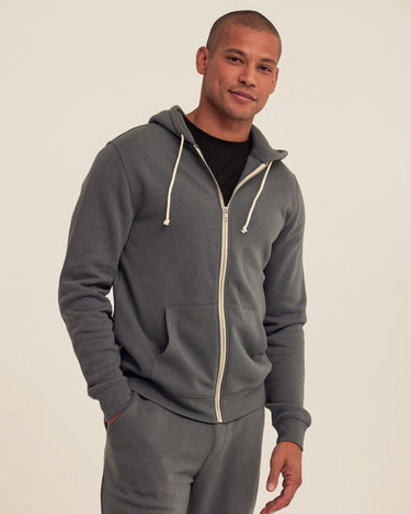 Triblend Zip Fleece Hoodie Mens Outerwear Sweatshirt Threads 4 Thought 