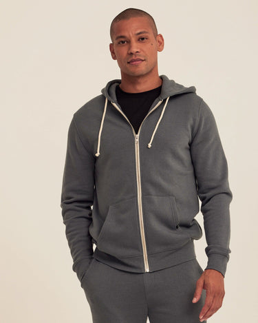 Triblend Zip Fleece Hoodie Mens Outerwear Sweatshirt Threads 4 Thought 