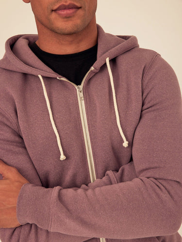 Triblend Zip Fleece Hoodie Mens Outerwear Sweatshirt Threads 4 Thought 
