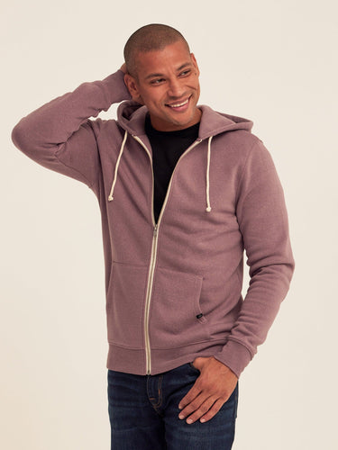 Triblend Zip Fleece Hoodie Mens Outerwear Sweatshirt Threads 4 Thought 