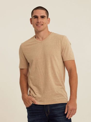 Triblend V-Neck Tee Mens Tops Tshirt Short Threads 4 Thought 