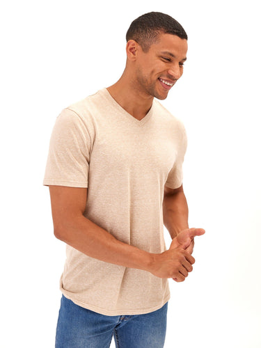 Triblend V-Neck Tee Mens Tops Tshirt Short Threads 4 Thought