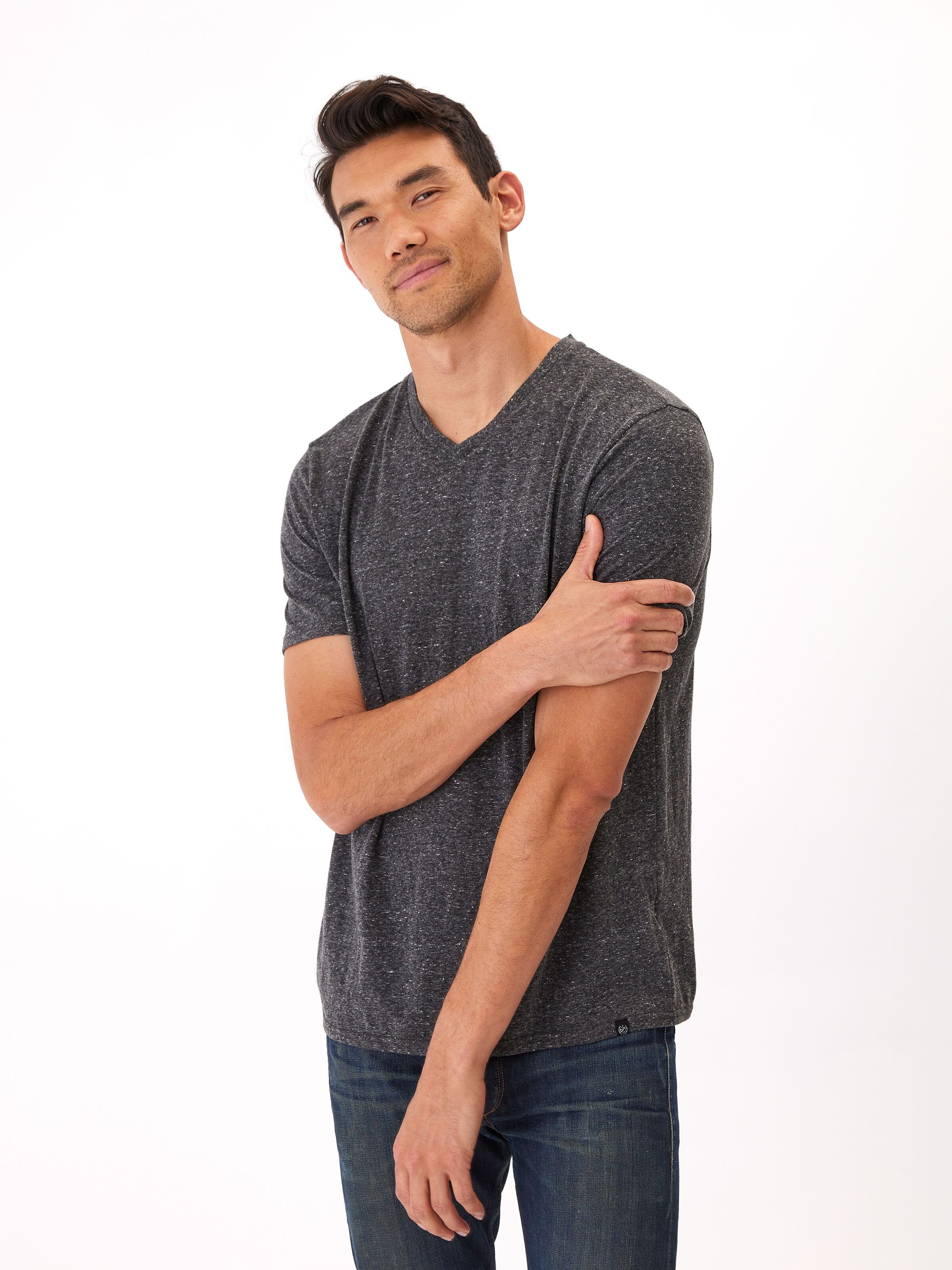 Triblend Grey Thought Threads – Crew 4 Heather Neck in Tee
