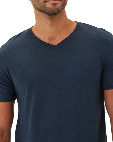 Triblend Short Sleeve V Neck Tee in Navy – Threads 4 Thought