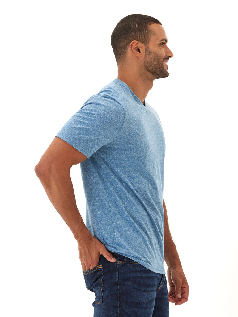 Stateside Triblend S/S V-neck Tee in Heather Grey main image 1