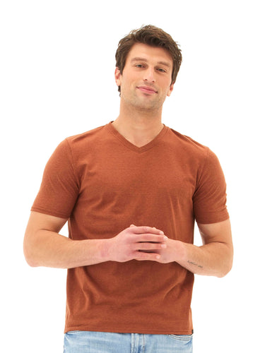 Triblend V-Neck Tee Mens Tops Tshirt Short Threads 4 Thought