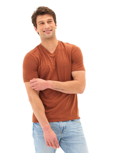 Triblend V-Neck Tee Mens Tops Tshirt Short Threads 4 Thought