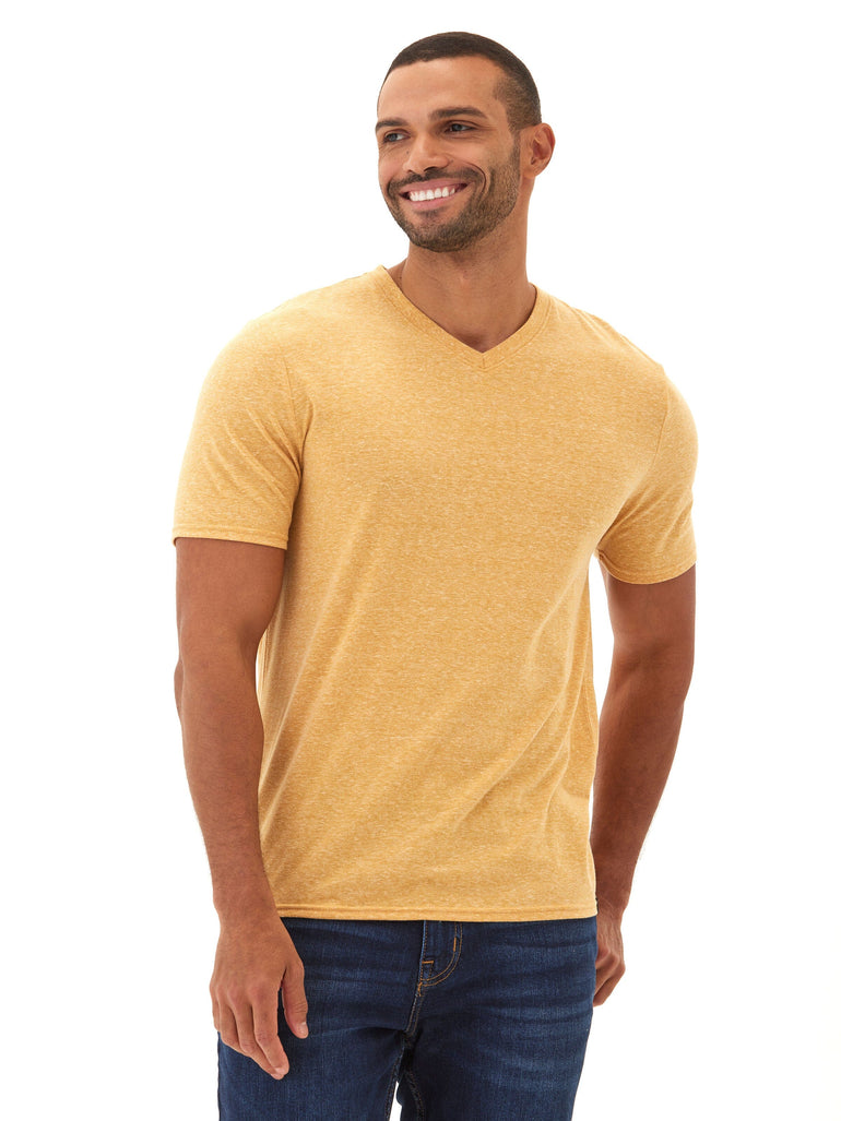 Triblend Short Sleeve V Neck Tee in Navy – Threads 4 Thought