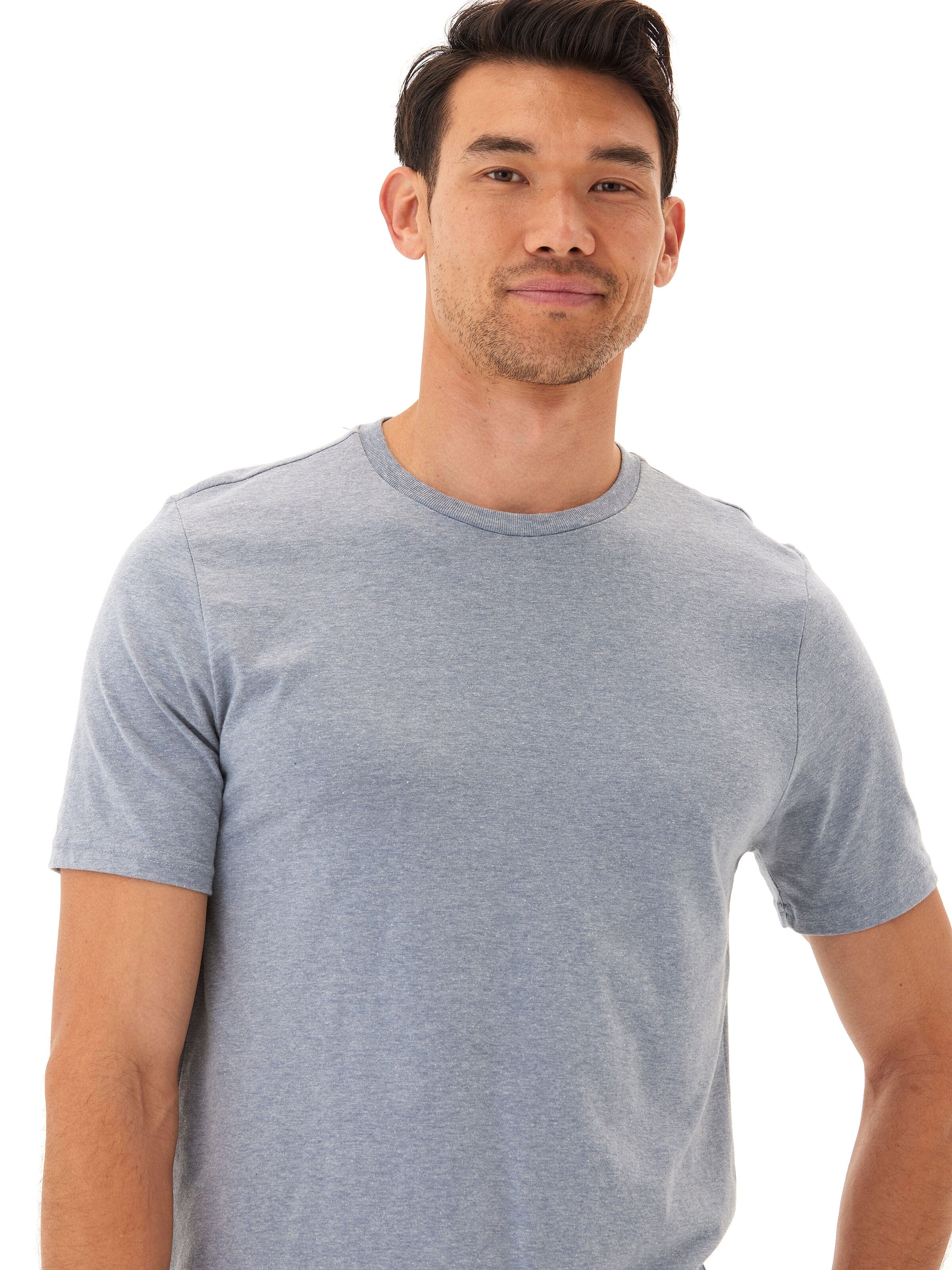 Triblend Crew Neck Tee in Blue