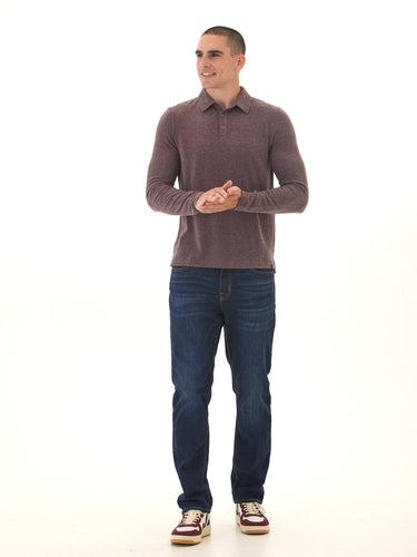 Henrique Sweater Knit Long Sleeve Polo Threads 4 Thought 