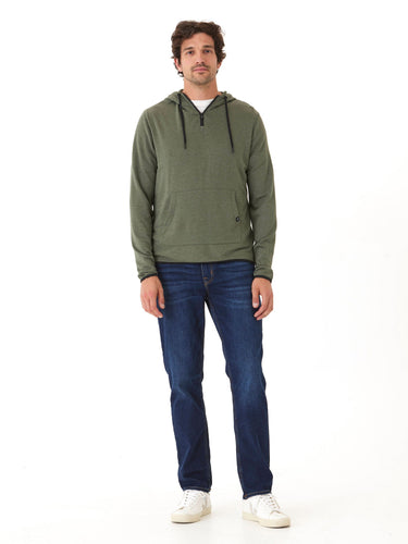 Khris 1/4 Zip Feather Fleece Hoodie Mens Outerwear Sweatshirt Threads 4 Thought 