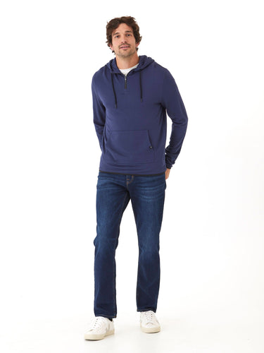 Khris 1/4 Zip Feather Fleece Hoodie Mens Outerwear Sweatshirt Threads 4 Thought 