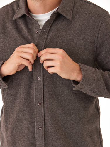 Mika Triblend Fleece Button Down Mens Outerwear Sweatshirt Threads 4 Thought 