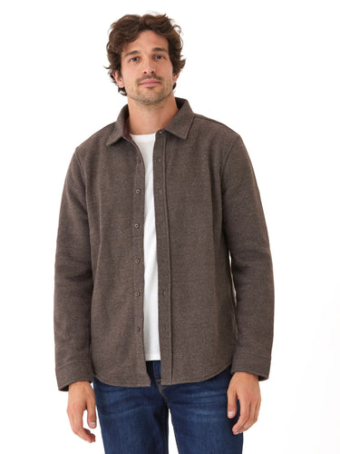 Mika Triblend Fleece Button Down Mens Outerwear Sweatshirt Threads 4 Thought 