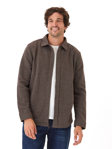 Mika Triblend Fleece Button Down Mens Outerwear Sweatshirt Threads 4 Thought 