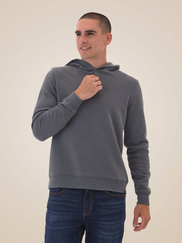 Kieran Triblend Fleece Henley Hoodie Mens Outerwear Sweatshirt Threads 4 Thought 