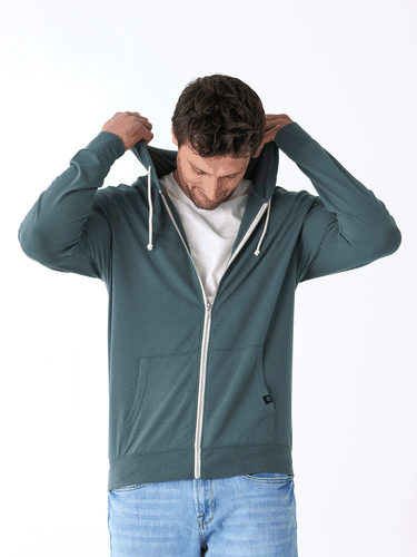 Nathan Modal Terry Full-Zip Hoodie Mens Outerwear Sweatshirt Threads 4 Thought 