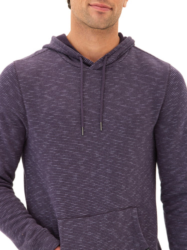 Nico Striped Terry Pullover Hoodie Mens Outerwear Sweatshirt Threads 4 Thought 