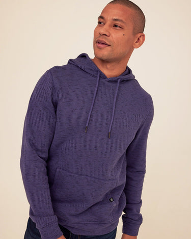 Nico Striped Terry Pullover Hoodie Mens Outerwear Sweatshirt Threads 4 Thought 