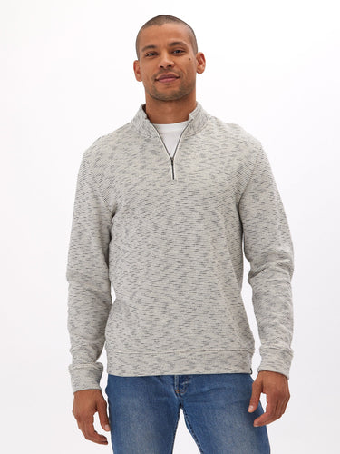 Felix Stripe Terry 1/4 Zip Pullover Mens Outerwear Sweatshirt Threads 4 Thought 