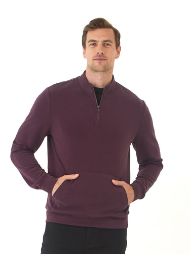 Trevor Peached Modal Half Zip Threads 4 Thought