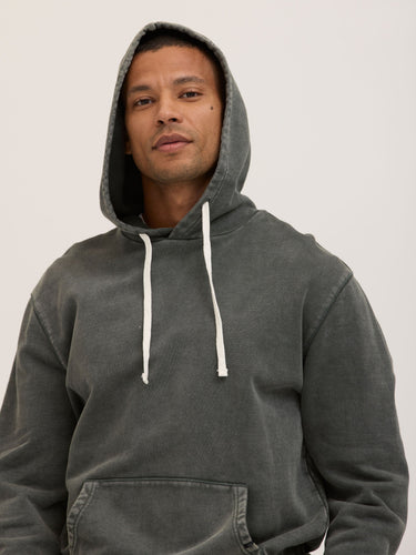 Everett Mineral Wash Heavyweight Relaxed Pullover Hoodie Mens Outerwear Sweatshirt Threads 4 Thought 